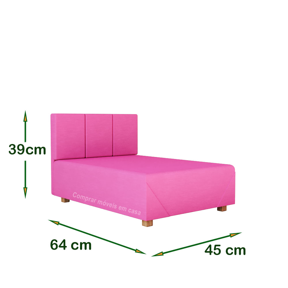 Cama Box Pet Cachorro Porte Menor 60 cm Agata Cor Pink - Comprar Moveis em Casa