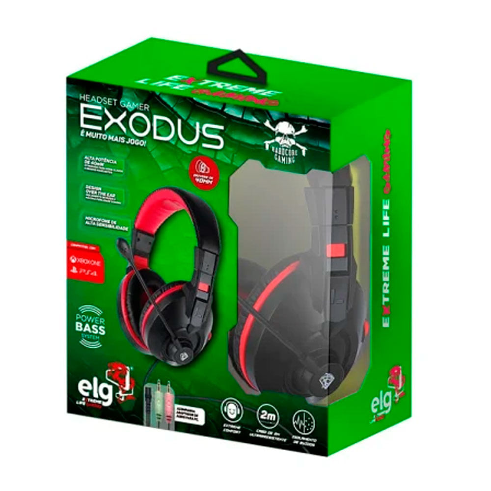 Headset Gamer Elg Exodus HGEX com Microfone