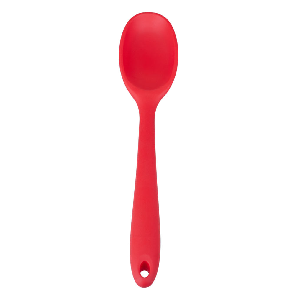 Colher de Servir Funda Cazza Easy em Silicone Vermelha