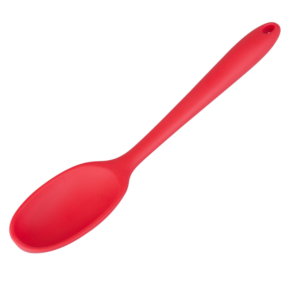 Colher de Servir Funda Cazza Easy em Silicone Vermelha