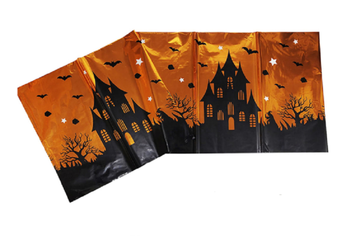 Toalha de Mesa Metalizada Tema Halloween - Decoração