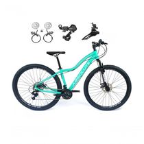 Bicicleta Aro 29 Absolute Hera Feminina 21v Cambios Shimano Freio Hidraulico Mtb Alumínio Verde Tam: 17