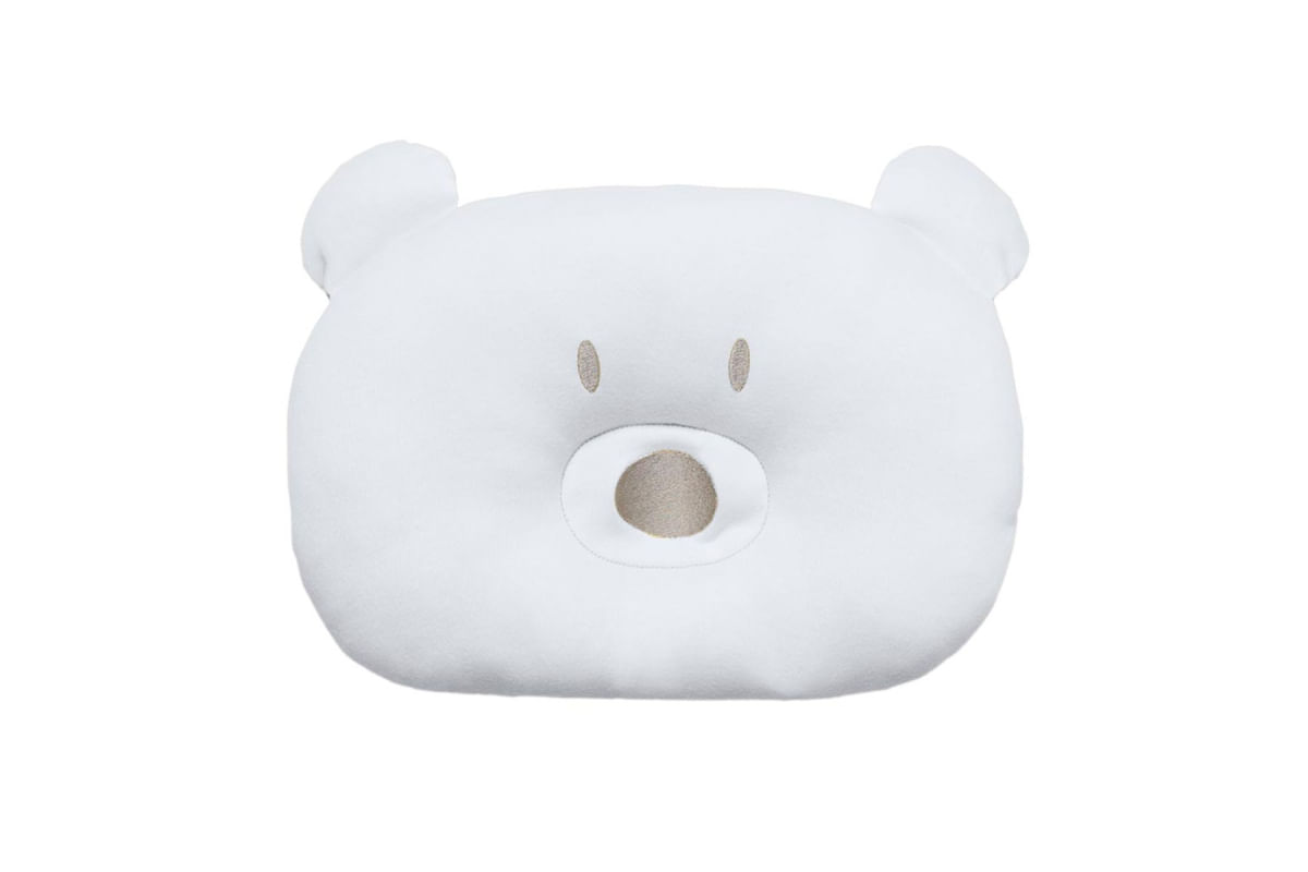 Travesseiro / Almofada Para Bebê Urso Branco - Hug Branco