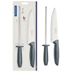 Conjunto Faca Chef e Chaira Plenus 2 Peças Tramontina