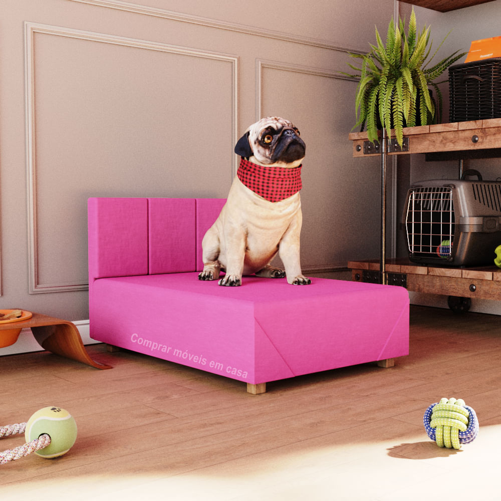 Cama Box Pet Cachorro Porte Menor 60 cm Magie Cor Pink - Comprar Moveis em Casa