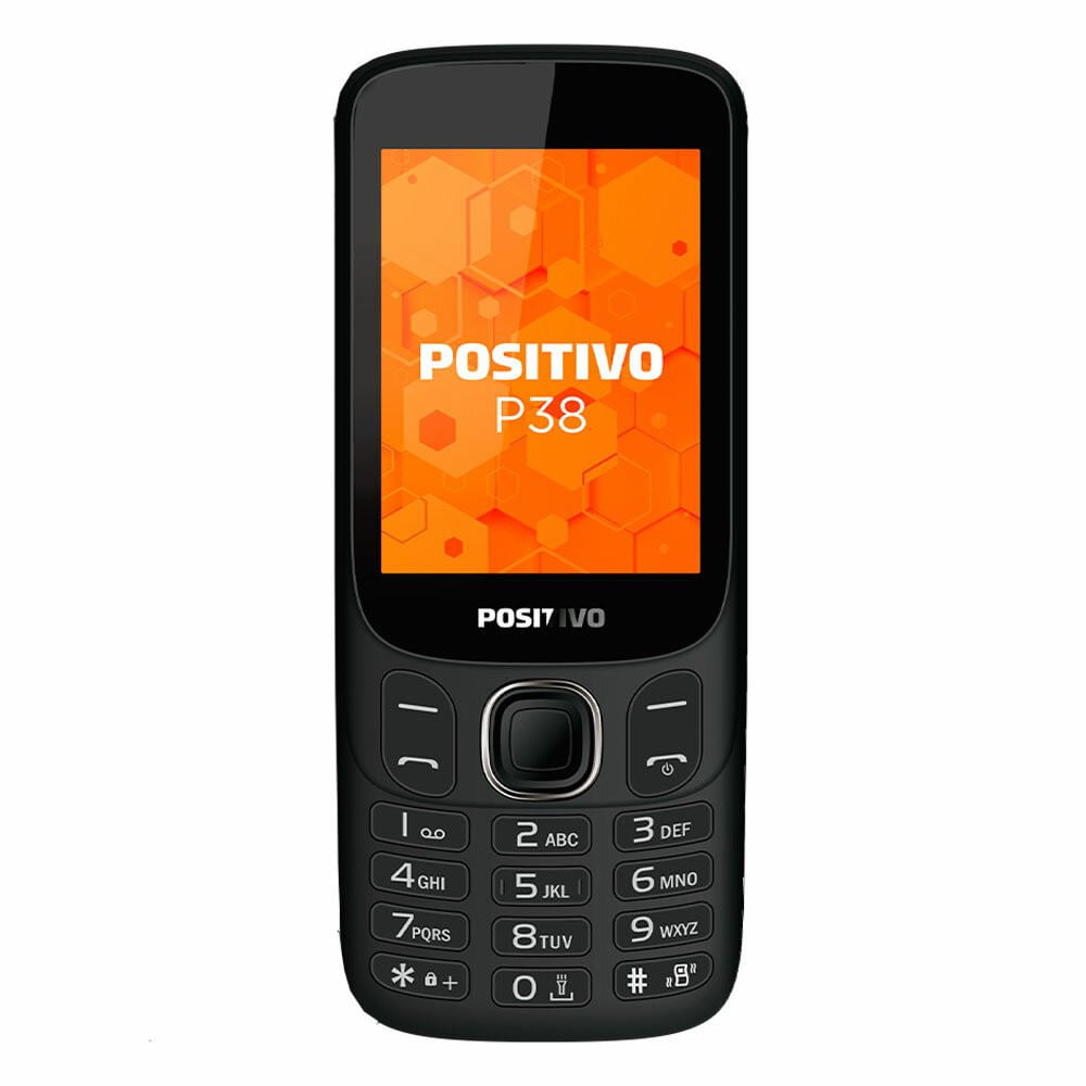 Celular P38 64MB RAM 3G Tela 2.8 Dual Chip Positivo Preto