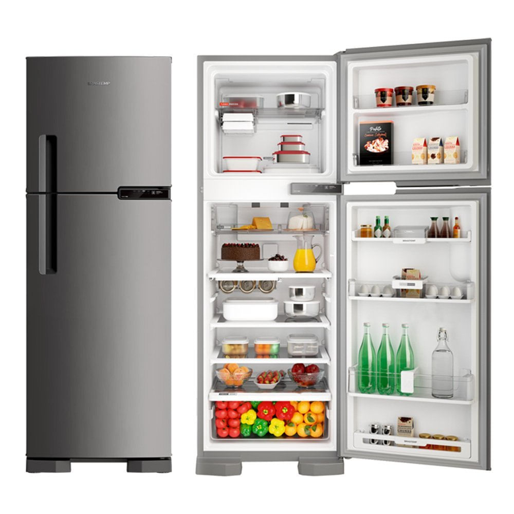 Refrigerador/Geladeira Brastemp 2 Portas Frost Free 375L Evox BRM44HK