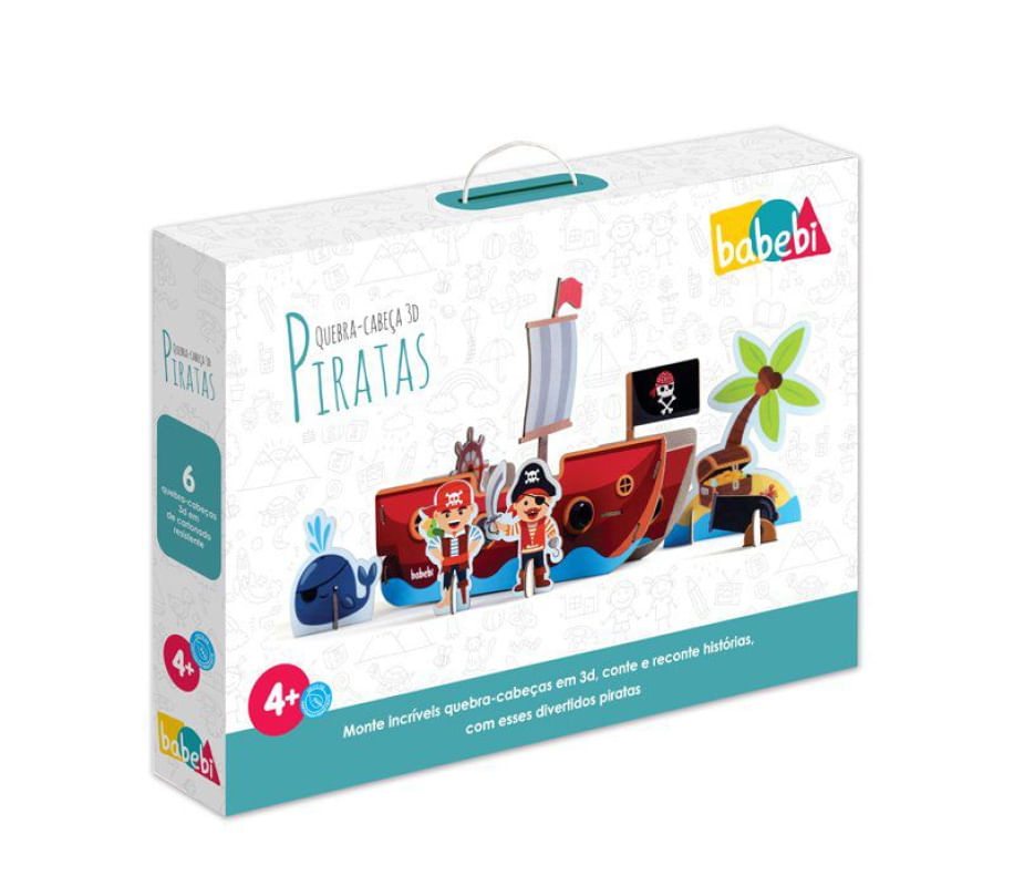 Quebra Cabeça 3D Piratas - Babebi 6006