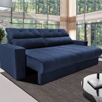 Sofá 3 Lugares Clean Retrátil Reclinável Cama InBox