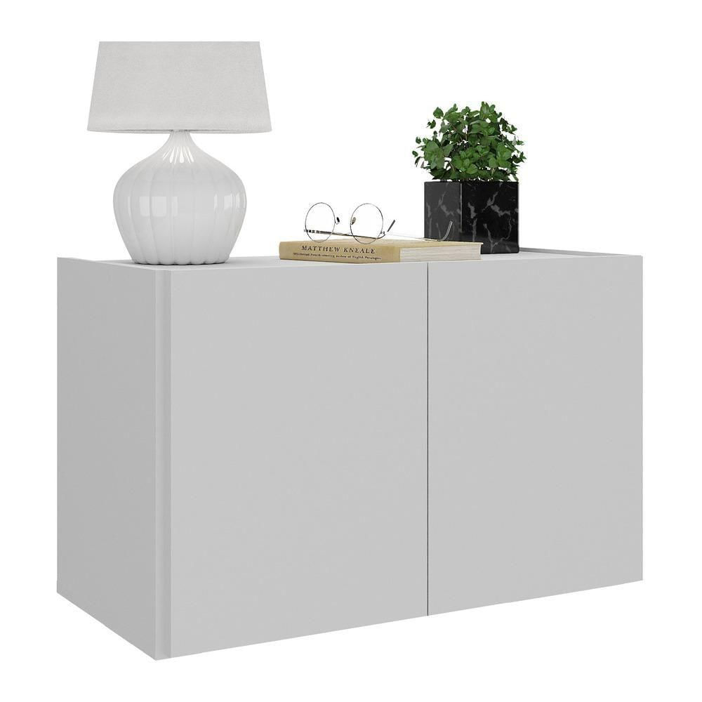 Mesa De Cabeceira 2 Portas Multimóveis Mp4130 Branca Branco