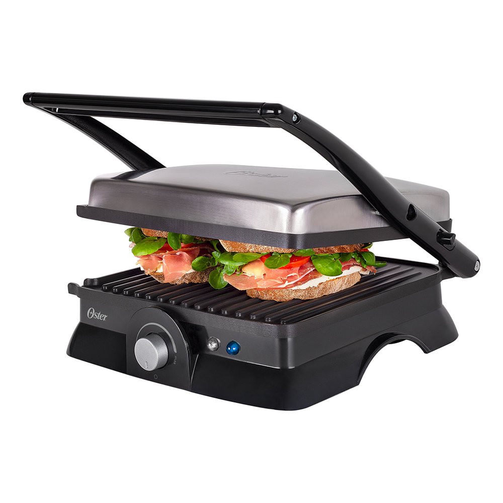 Grill Sanduicheira Multiuso Antiaderente Com Alça Oster Inox / 220V