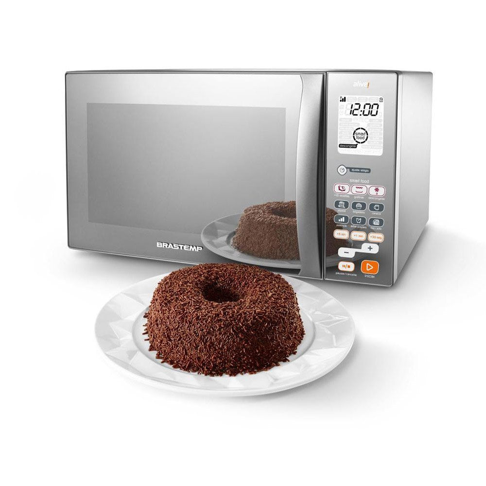 Micro-ondas 38 Litros BMJ38AR 1000W com Display Digital Brastemp Inox / 110V