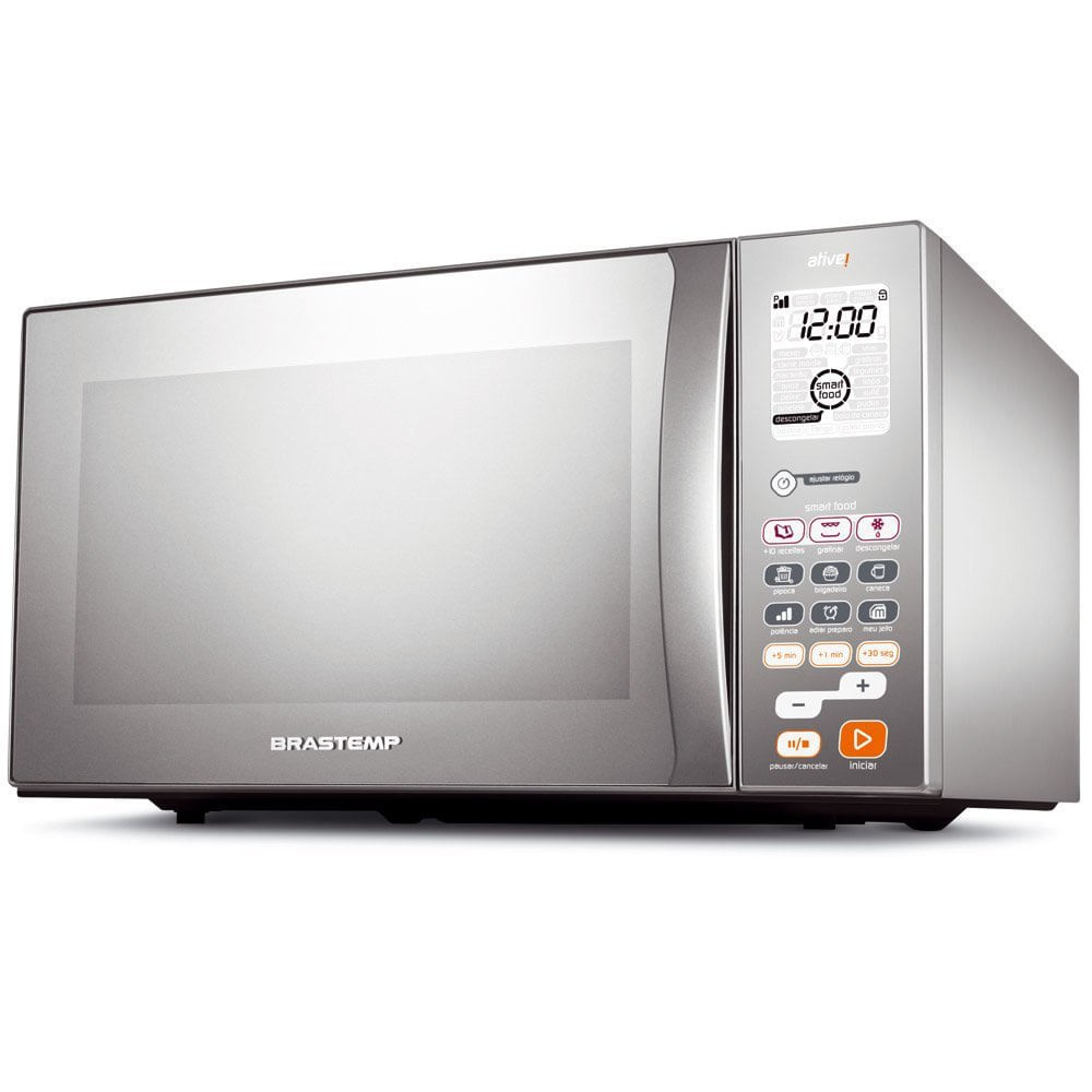 Micro-ondas 38 Litros BMJ38AR 1000W com Display Digital Brastemp Inox / 110V