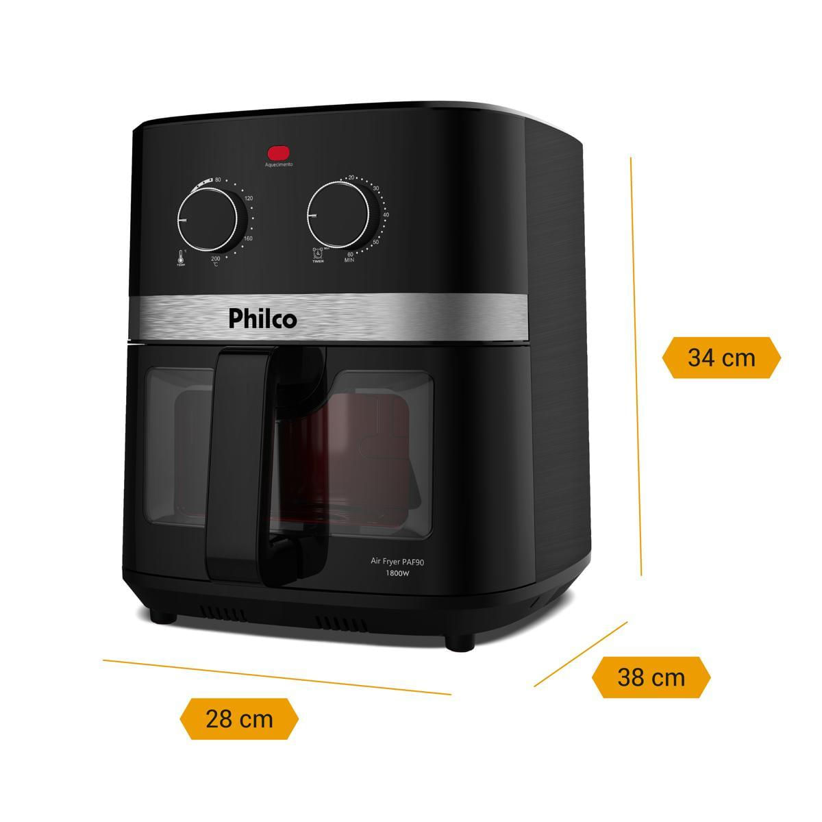 Fritadeira Air Fryer Philco 9L 1800W PAF90 Redstone 220V