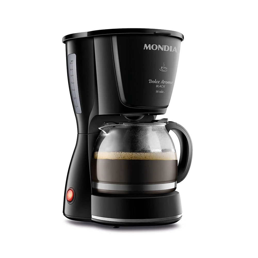 Cafeteira Elétrica Mondial Dolce Arome Preta 18 Xícaras - 127V