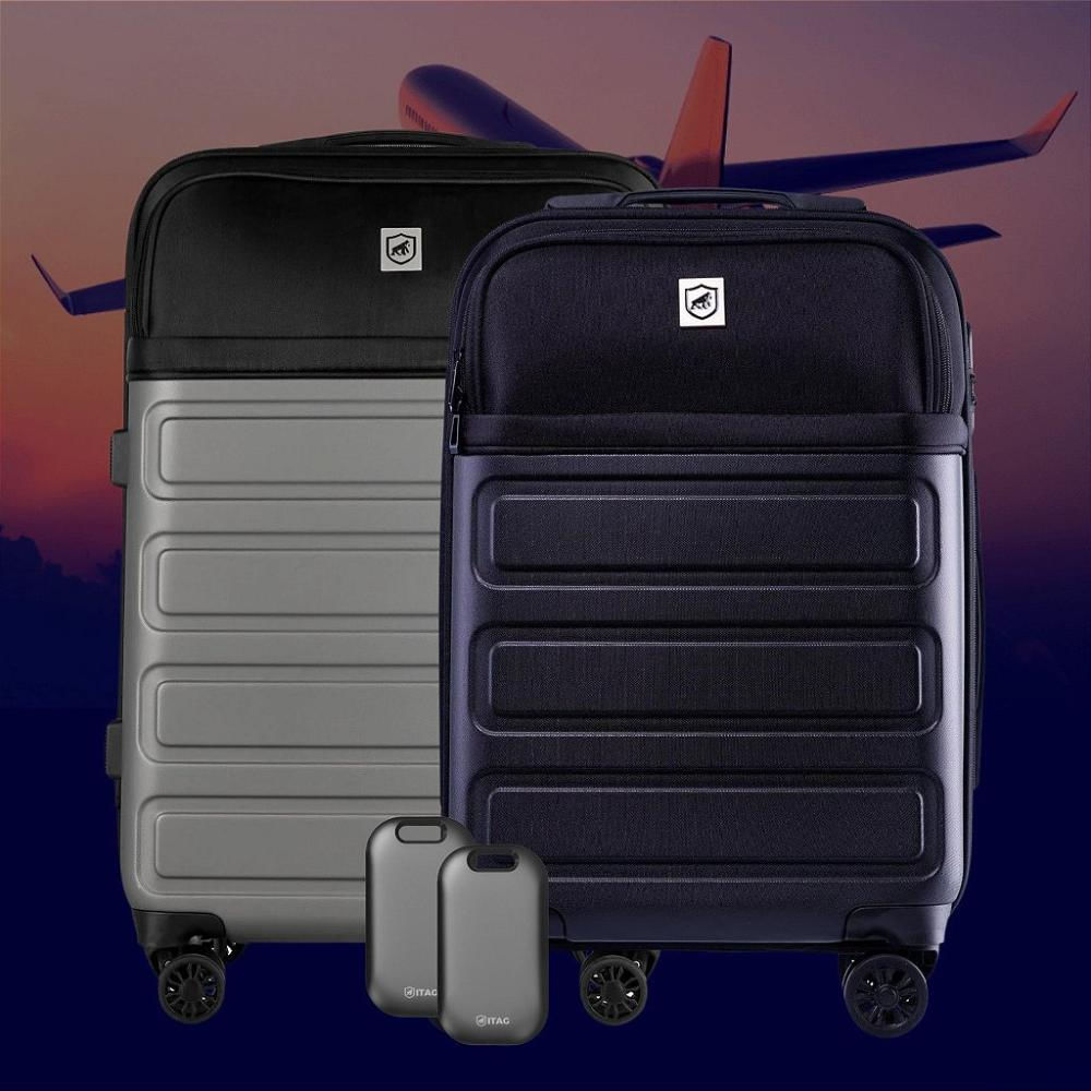 Kit Malas para Viagem Armor (Bagagem de Mão e para Despachar) + iTag (2 unidades) - Gshield