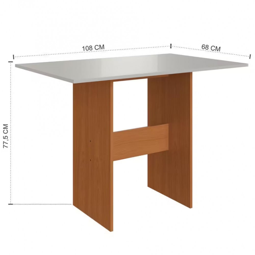 Mesa de Jantar Indekes Orquídea com 4 Cadeiras Feijo e Off White