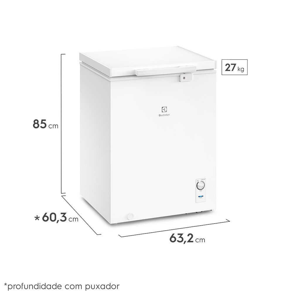 Freezer Horizontal 143 Litros 1 Porta HE150 Electrolux Branco / 220V