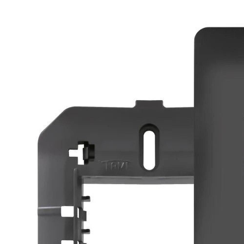 Placa com Suporte Fame Habitat Black 4x2 para 2 Módulos Horizontais Distanciados Preto