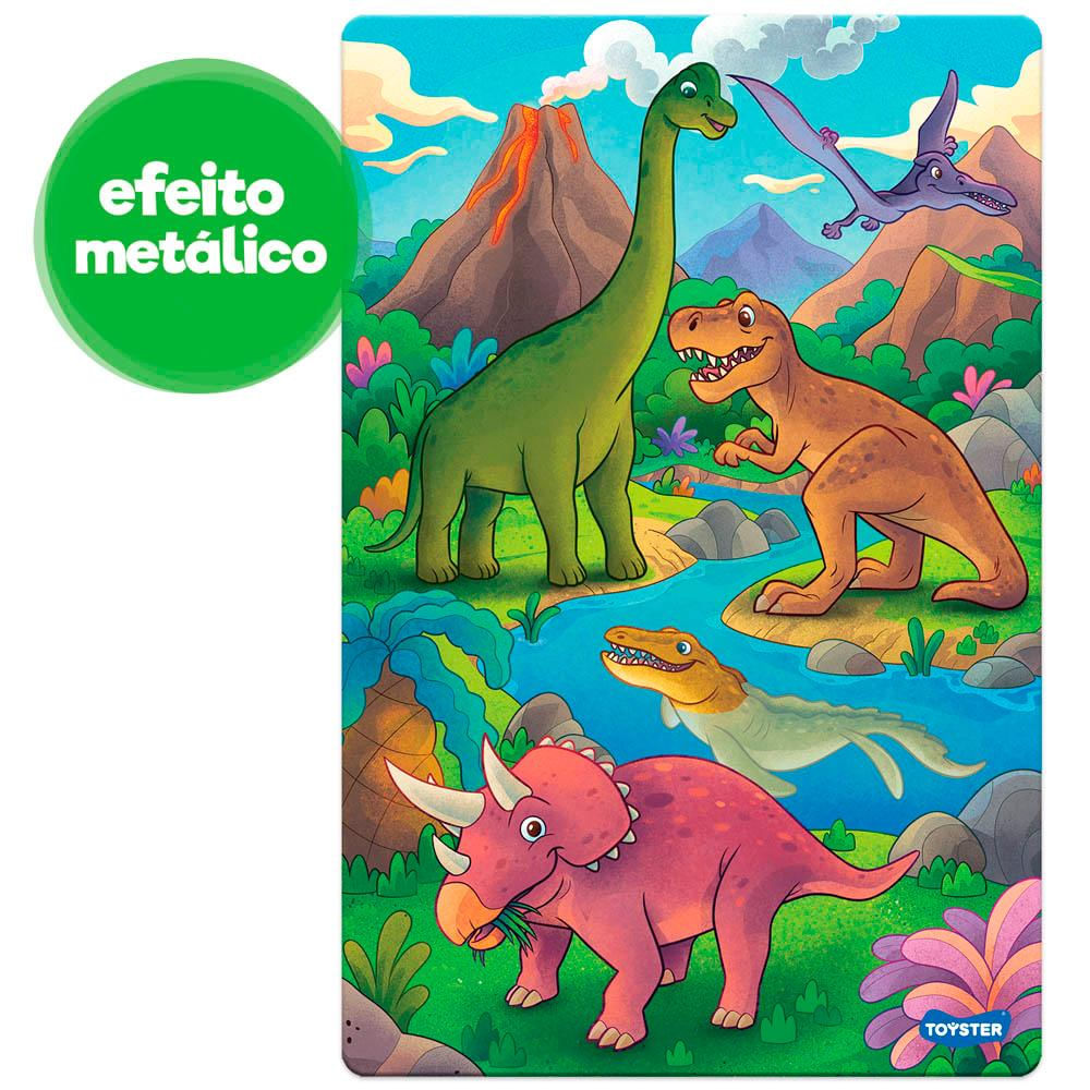 Quebra-Cabeça Reino dos Dinos 100 peças - Toyster