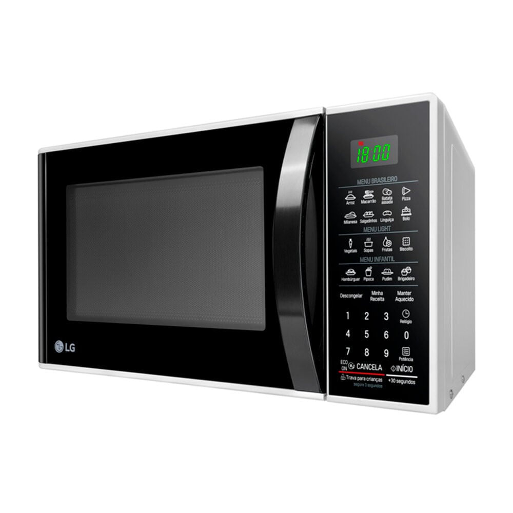 Forno Micro-ondas Easy Clean MS3091BCA 30 Litros 800W LG Branco / 110V
