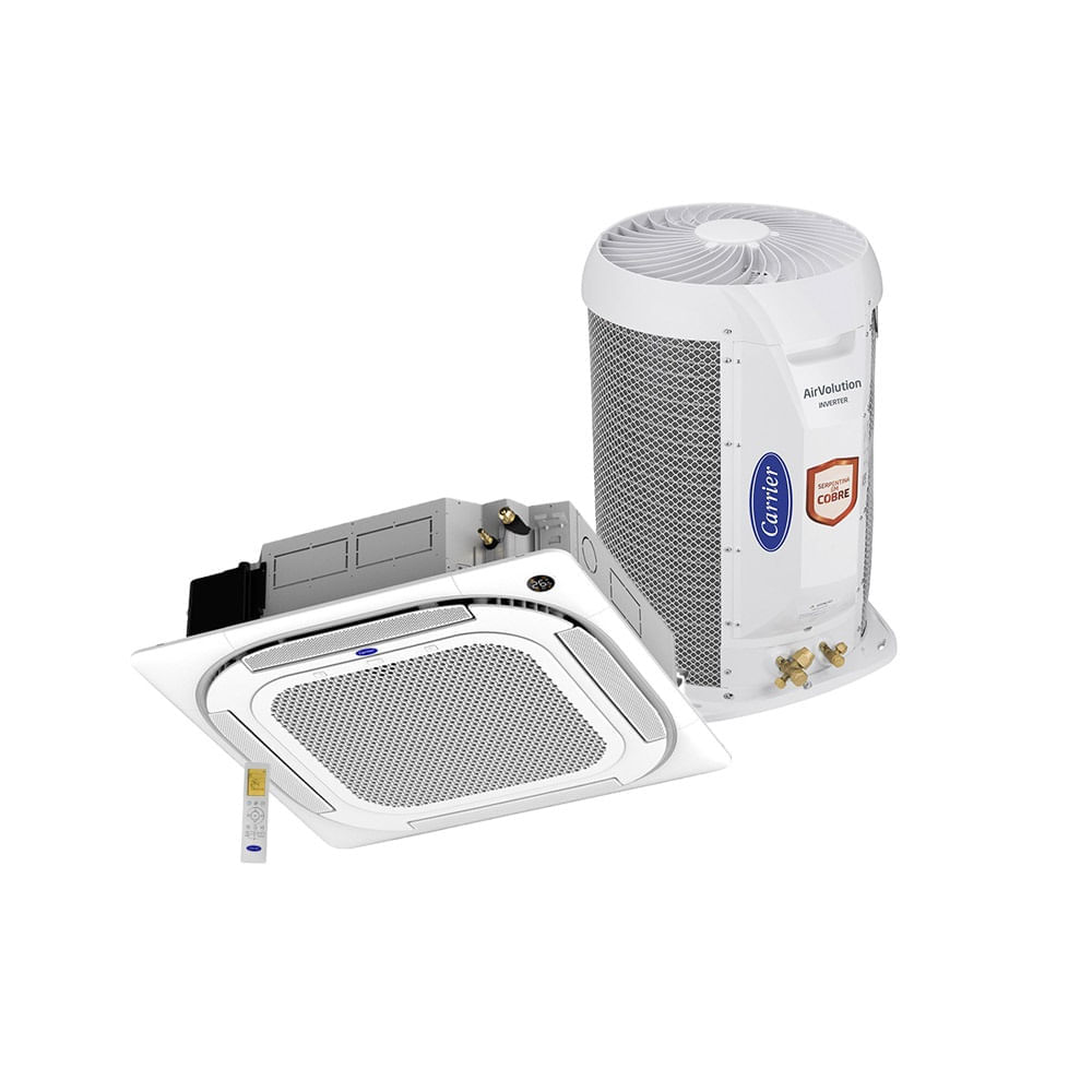 Ar Condicionado Split Cassete Carrier Inverter 18000 BTU/h Frio Monofásico 40KVQD18C5 – 220 Volts