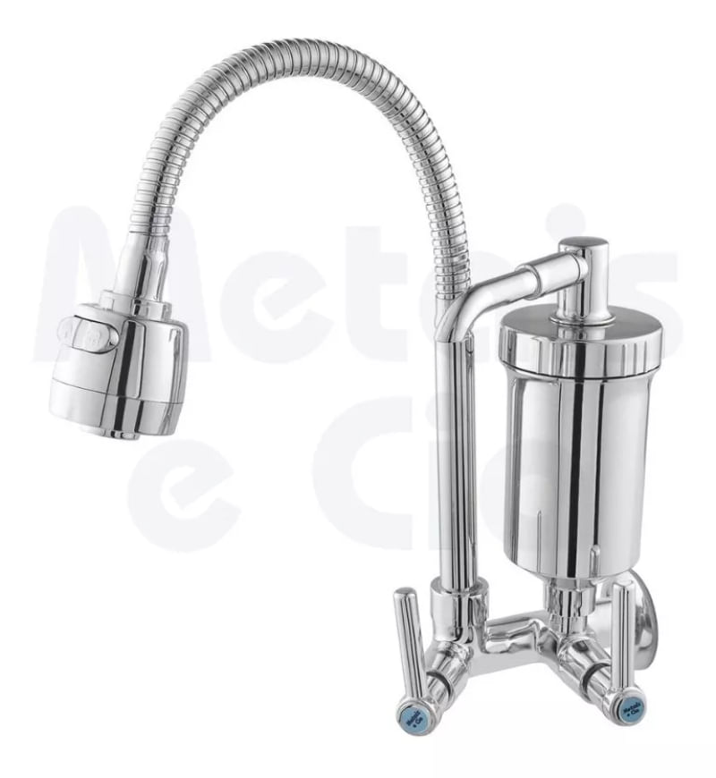 Torneira Metal Com Filtro Cozinha Gourmet Pia Mesa Parede