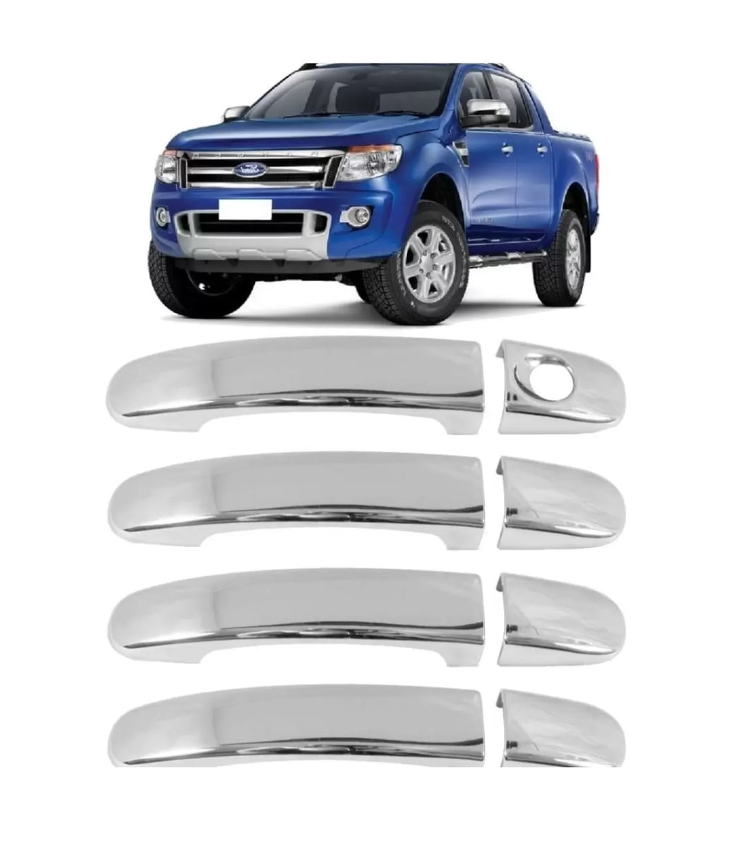 Aplique Cromado Maçaneta Ford Ranger 2013 à 2022 4 Portas