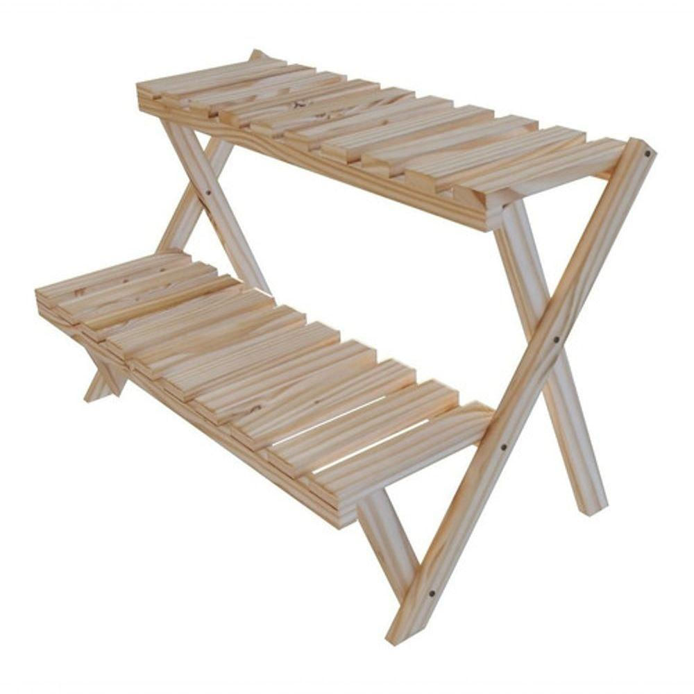 Armário Duplo Pinus De Madeira E Arara Simples Para Closet