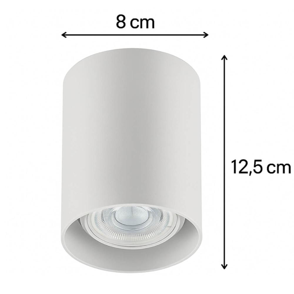 Jogo 2 Spots Luminárias de Sobrepor Altas Brancas Termoplástico Lamp Par20 Bivolt