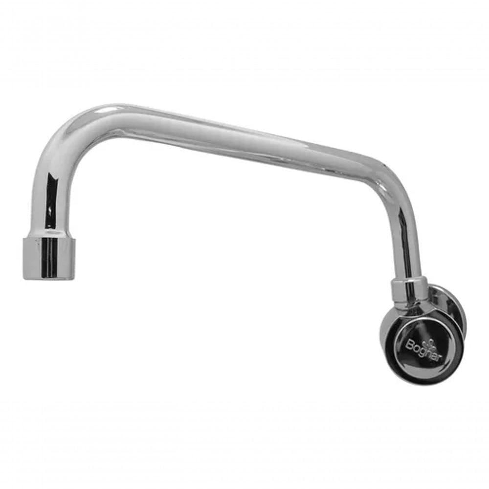 Torneira Cozinha Parede Bica Móvel Reta Cromada Metal Luxo