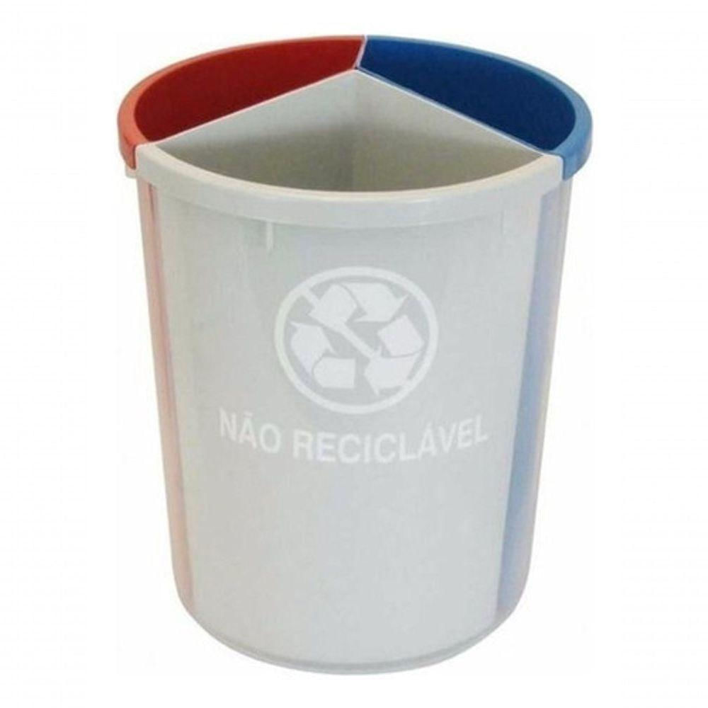 Lixeira Mix Com 3 Divisões 30 Litros