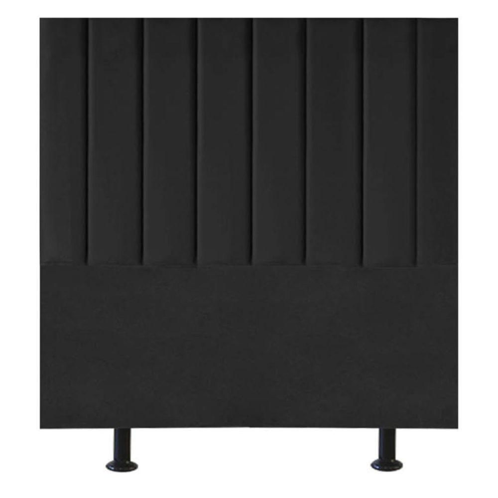 Cabeceira Estofada De Cama Casal Box 140 Cm Maisa Corino preto