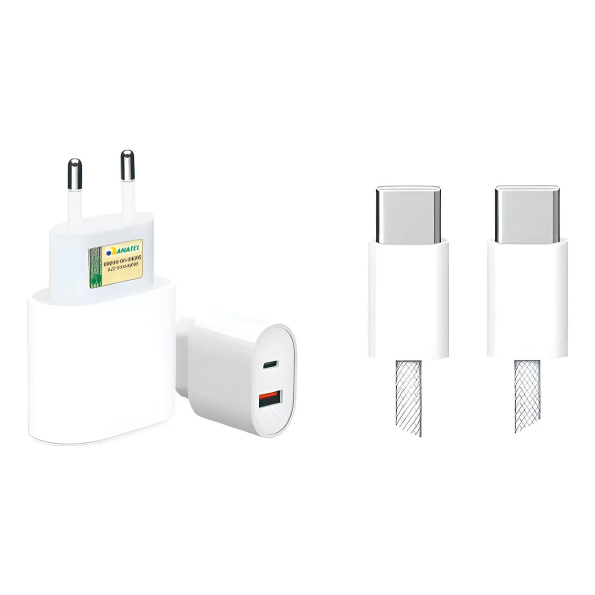 Carregador Celular 20W Para SAM S24 com Cabo Tipo C