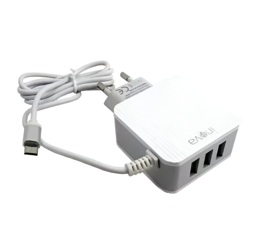 Carregador  Inteligente V8 5.1a 3 Usb Car-8427