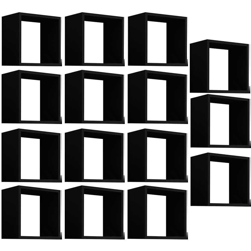 Kit 15 Nichos Organizador 30x30cm Preto - Gran Belo