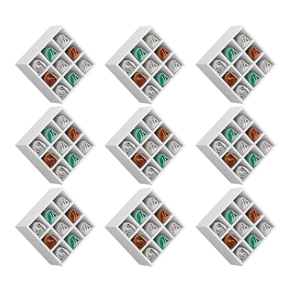 Kit 09 Nichos Porta Toalhas 09 Lugares 40x40cm Branco - Gran Belo