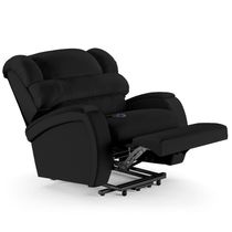 Poltrona Do Papai Reclinável Kalie Elevação Lift Elétrico Fh9 Pu Preto - Mpozenato