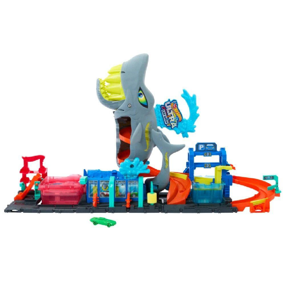 Hot Wheels City Pista Lava-Rápido Mega Tubarão - Mattel
