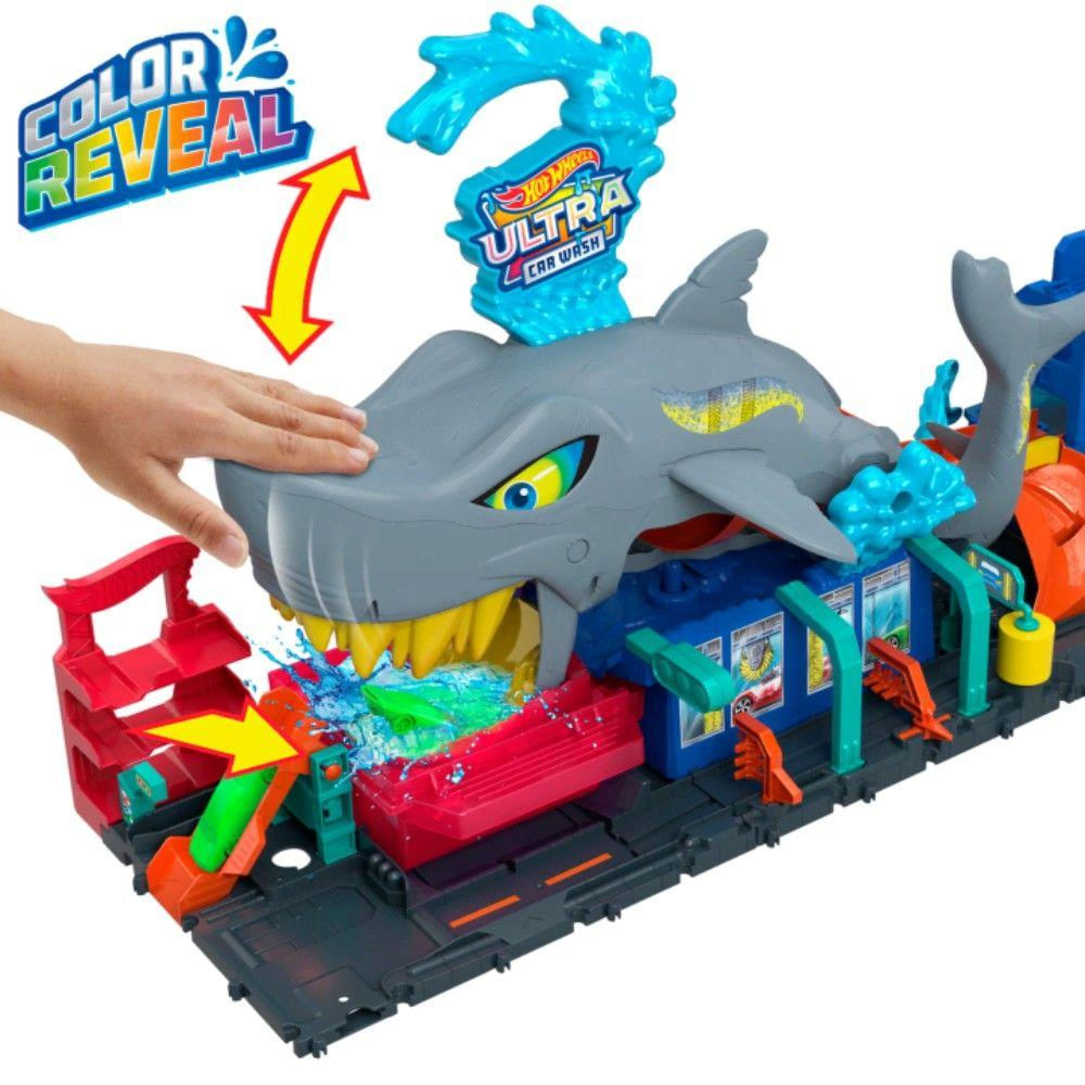 Hot Wheels City Pista Lava-Rápido Mega Tubarão - Mattel