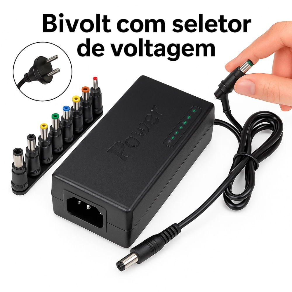 Carregador Notebook Universal Ajustável Energia Segura
