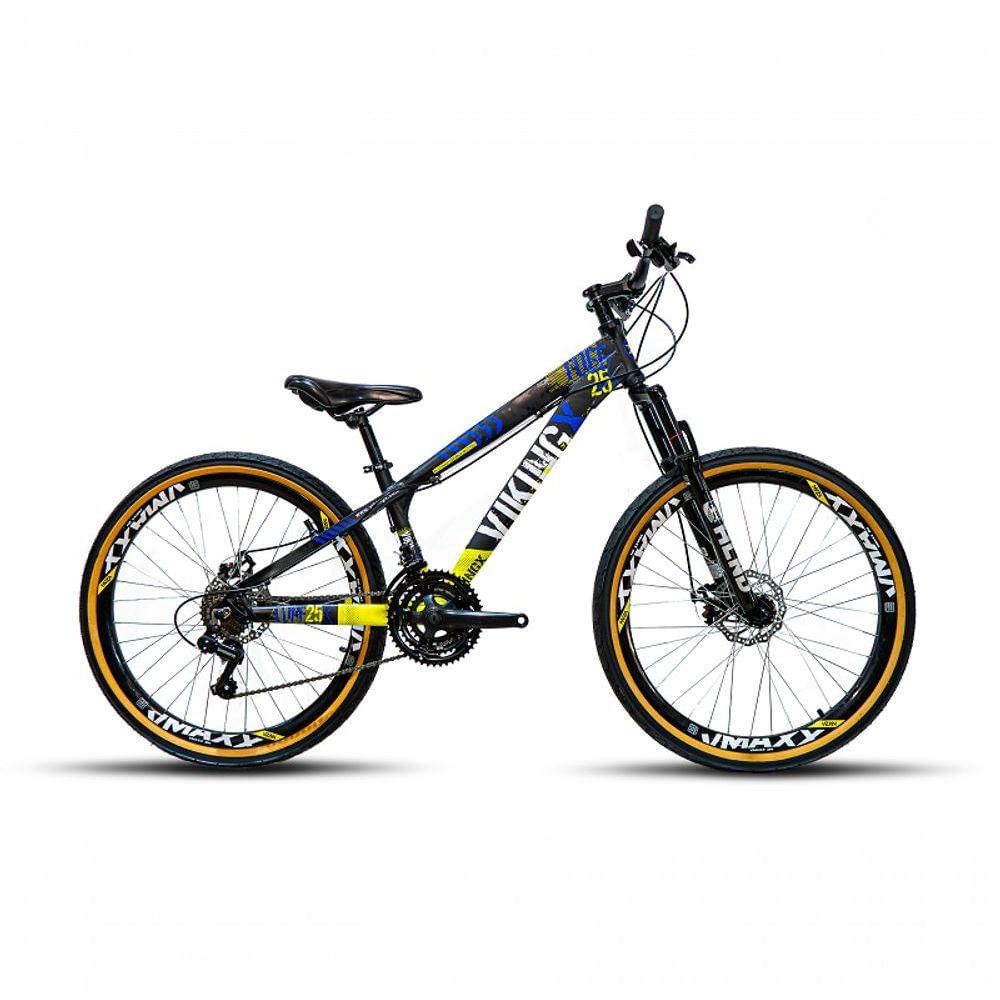 Bicicleta Vikingx Tuff 25/30 Aro 26 Vmaxx 21v Preto Amarelo