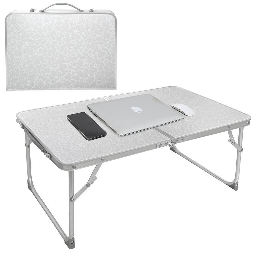Mesa Dobravel Sofa Cama Notebook Aluminio Vira Maleta Portatil Suporte Home Office Refeicao Estudos