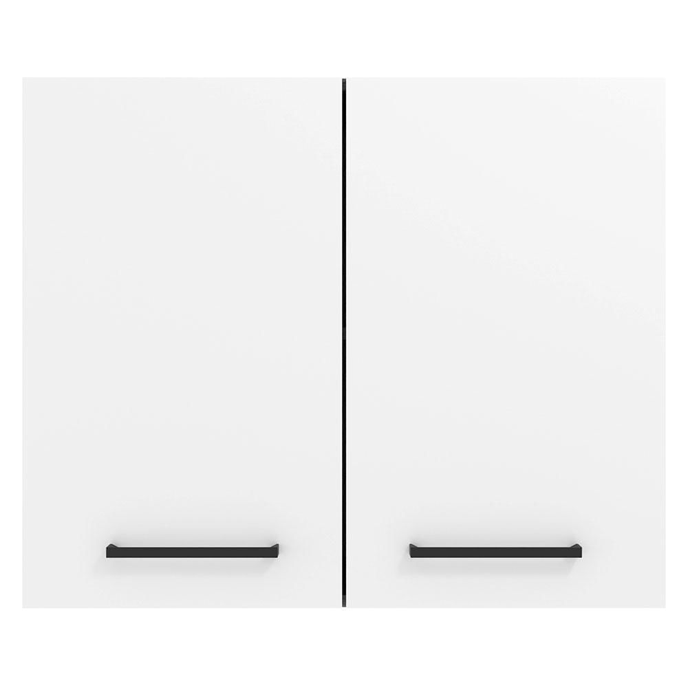 Armário Aéreo Madesa Agata 80 cm 2 Portas - Branco Branco