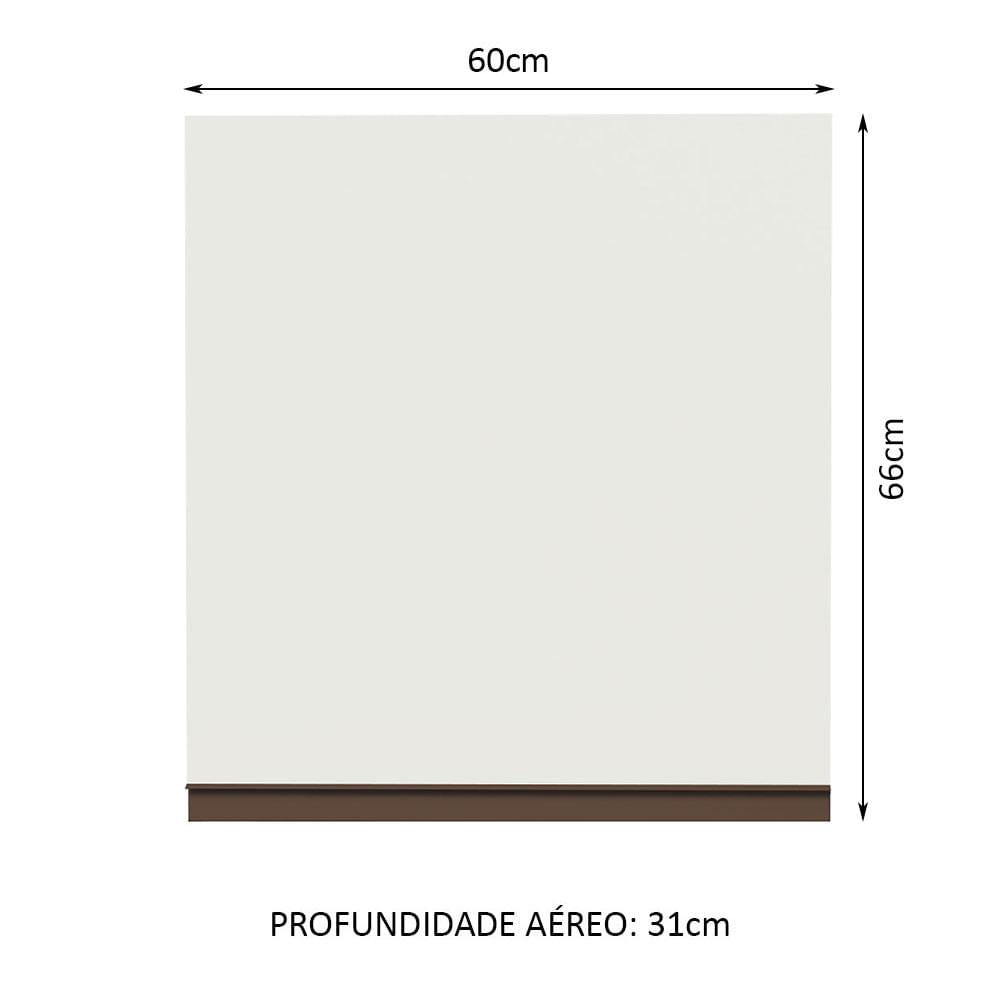 Armário Aéreo Madesa Reims 60 cm 1 Porta - Branco Branco