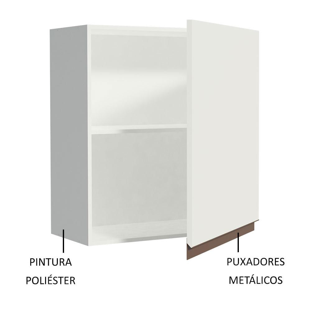 Armário Aéreo Madesa Reims 60 cm 1 Porta - Branco Branco