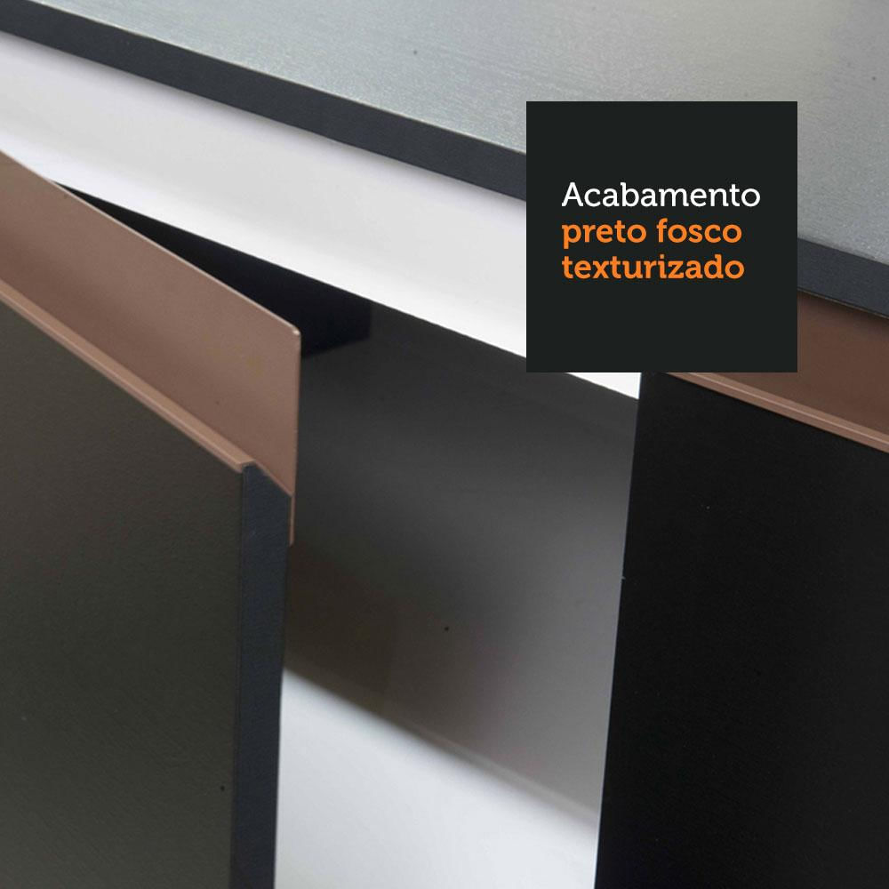 Balcão Madesa Reims 60 cm 3 Gavetas - Preto Preto