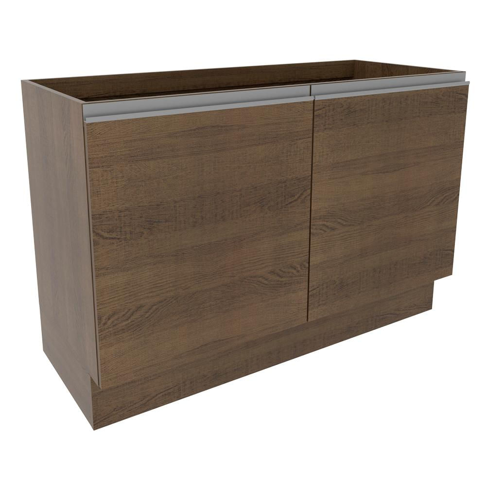 Balcão Gabinete de Pia Madesa Glamy 120 cm 2 Portas - Rustic