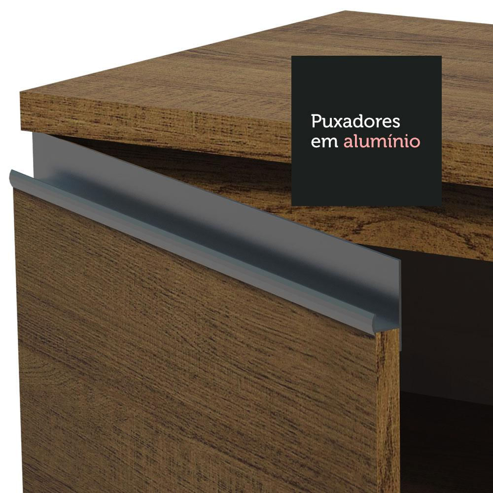 Balcão Gabinete de Pia Madesa Glamy 120 cm 2 Portas - Rustic Rustic