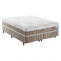 Colchão Natural Gel Articulado Marrom 28cm Opcionais Box E Kit Zen Medida Queen 158x198cm